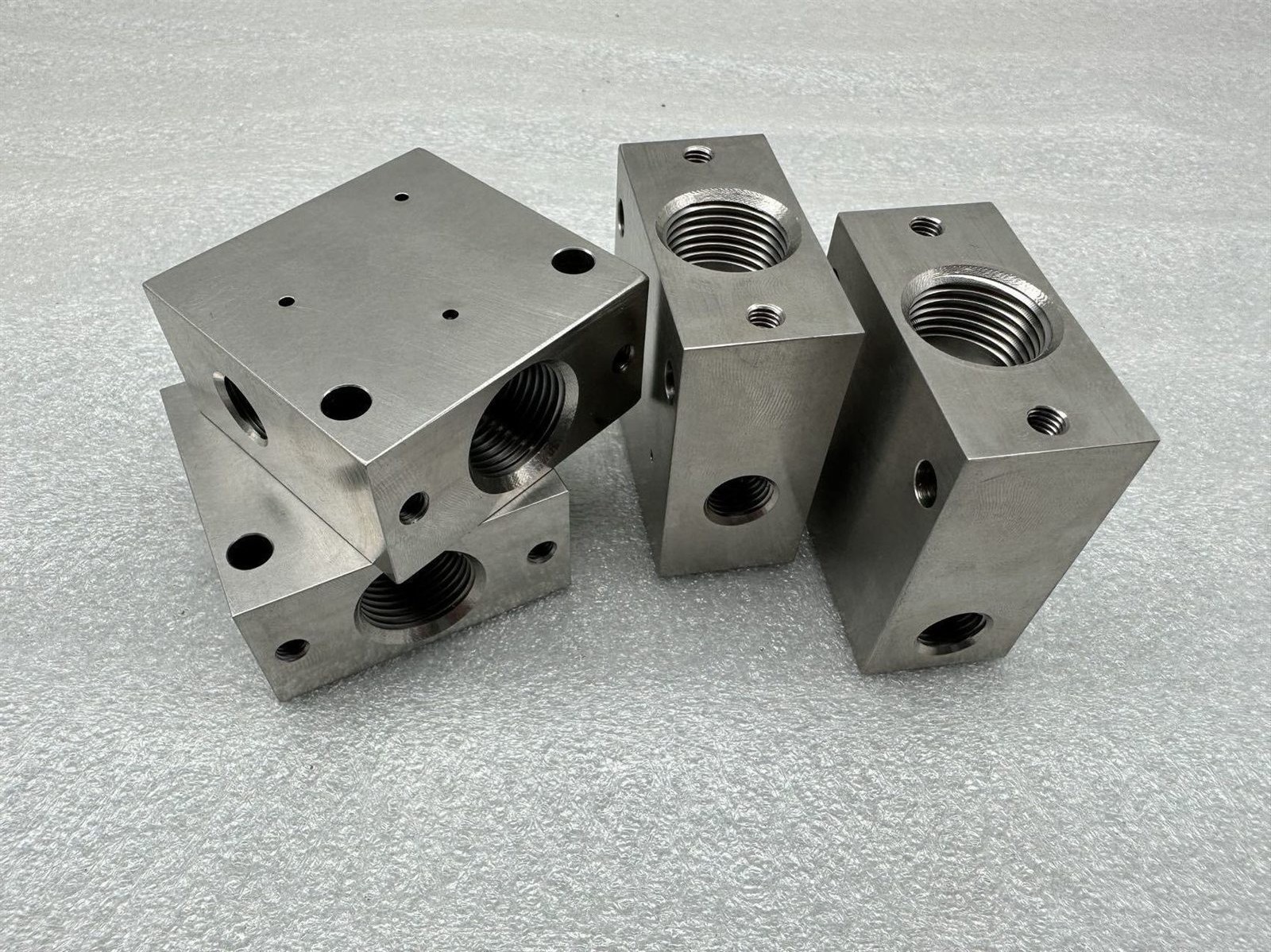 Custom machined aluminum blocks