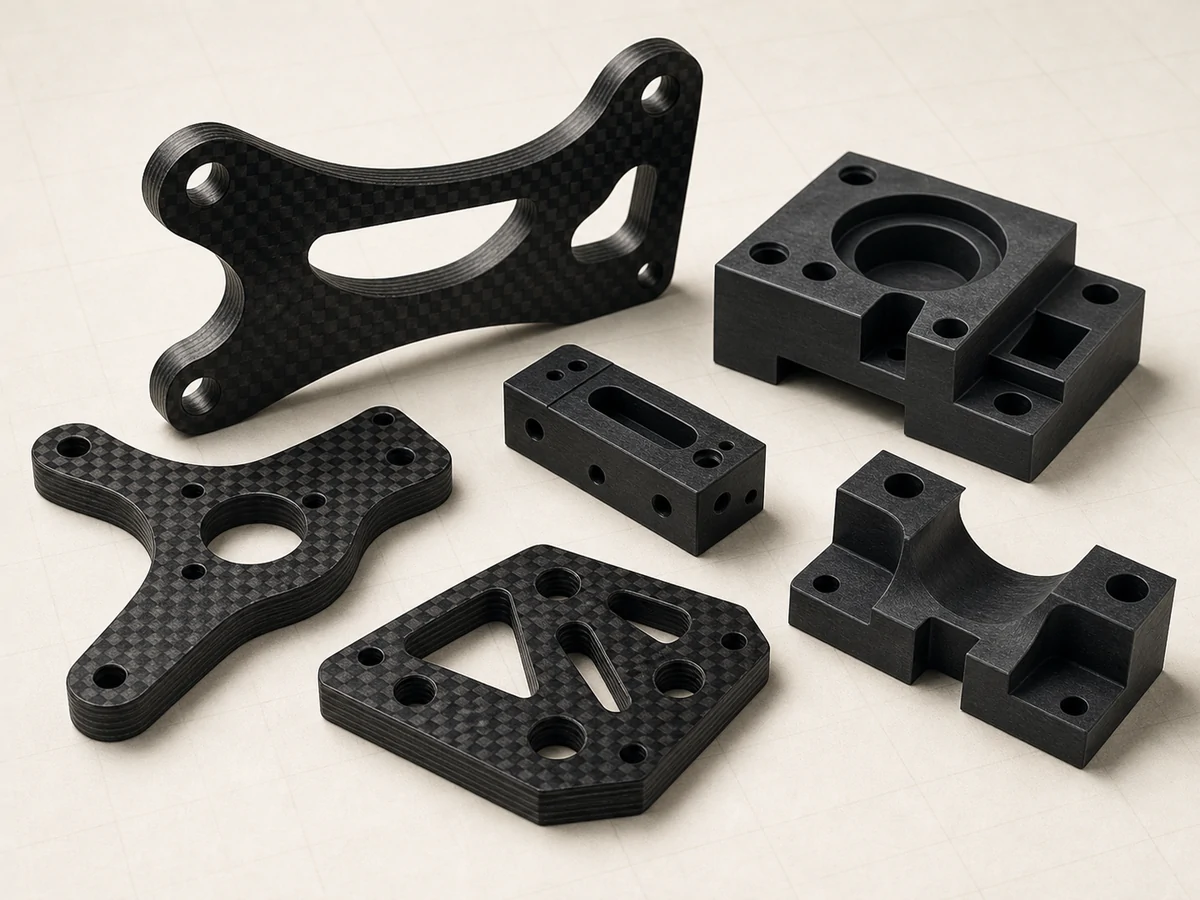 CNC-machined composite components