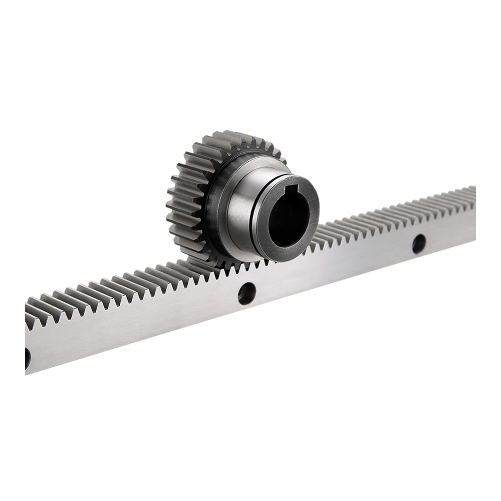 Straight-tooth precision gear rack and pinion assembly