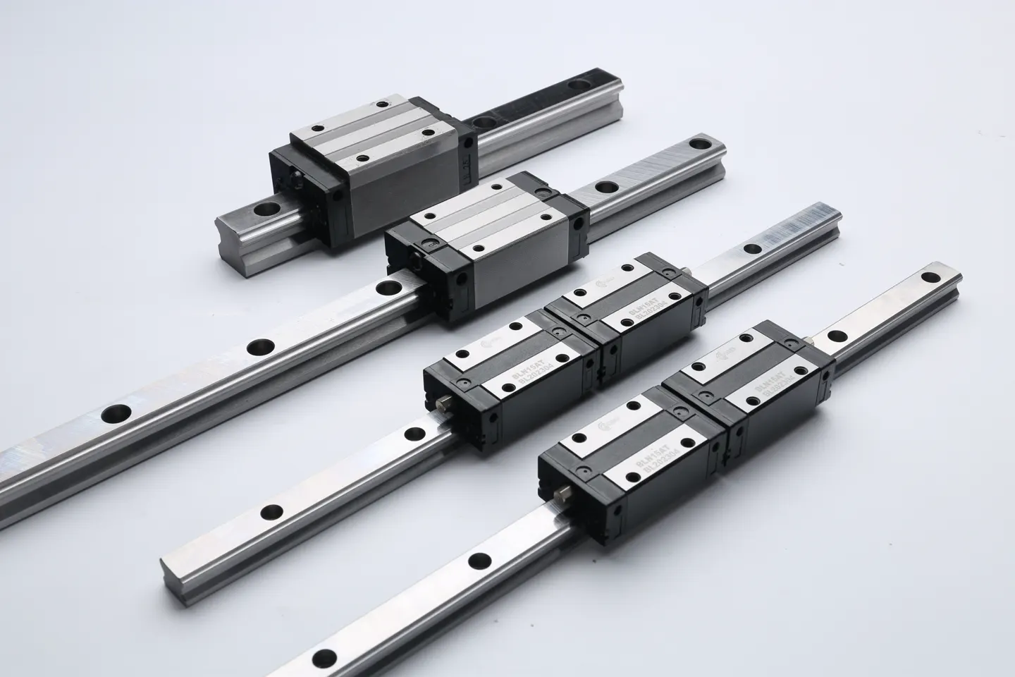 Linear guide rails and blocks